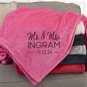 Stamped Elegance Personalized 60x80 Pink Fleece Blanket