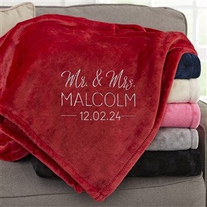Stamped Elegance Personalized 50x60 Red Fleece Blanket