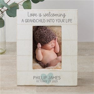 Love Is... Grandparents Personalized Shiplap Picture Frame - 4x6 Vertical