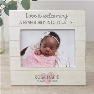 Love Is... Grandparents Personalized Shiplap Picture Frame - 5x7 Horizontal