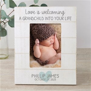 Love Is... Grandparents Personalized Shiplap Picture Frame - 5x7 Vertical