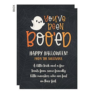 You've Been Boo'ed Personalized Cards - Signature - Set of 5