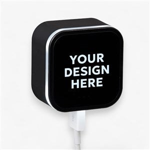 Personalized Logo LED Triple Port USB Charger  - 30124