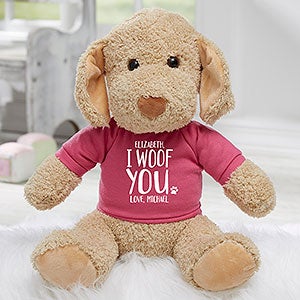 I Woof You Personalized Plush Dog Stuffed Animal