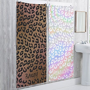 Leopard Print Personalized 30x60 Bath Towel
