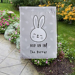 Hop On In Personalized Garden Flag