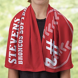 Softball Personalized Cooling Towel