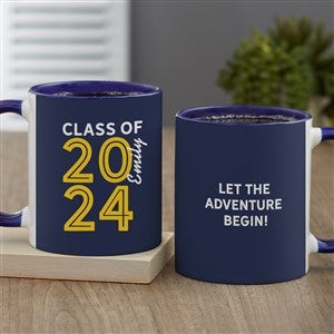 Graduating Class of Personalized Graduation Coffee Mug 11oz Blue