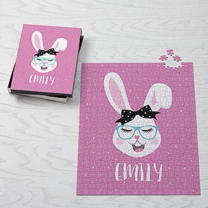 Build Your Own Girl Bunny Personalized Easter Puzzle - 500 Pieces