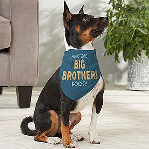 Promoted to Big Brother Personalized Dog Bandana - Medium