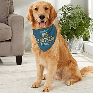 Promoted to Big Brother Personalized Dog Bandana - Large