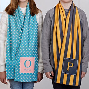 Custom Pattern Personalized Kid's Fleece Scarf