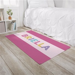 Girls Colorful Name Personalized Kids Room Area Rugs - 30378