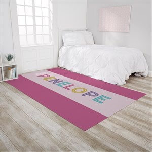 Girls Colorful Name Personalized 60x96 Kids Room Area Rug