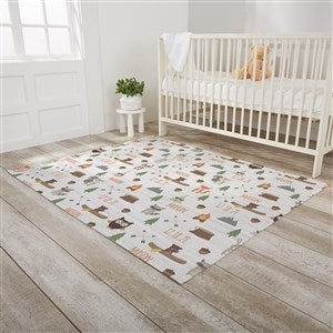 Woodland Adventure Personalized Nursery Area Rug - 48x60