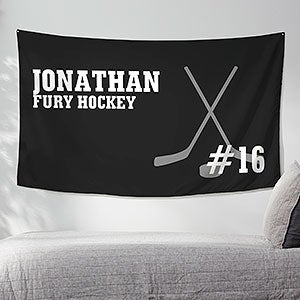Hockey Personalized Wall Tapestry