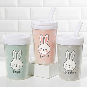 Bunny Treats Personalized Toddler 8oz Sippy Cup