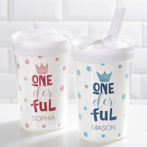 Onederful First Birthday Personalized Toddler 8oz Sippy Cup