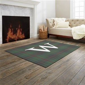 Christmas Plaid Personalized 48x60 Area Rug