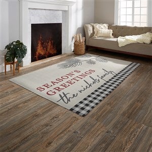 Festive Foliage Personalized 60x96 Christmas Area Rug