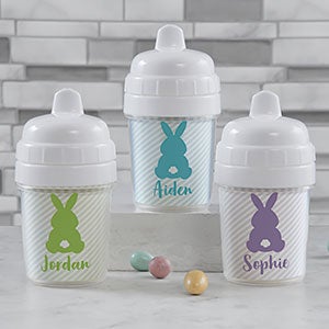 Pastel Bunny Personalized 5oz Baby Sippy Cup