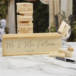 Classic Elegance Wedding Personalized Jumbling Tower