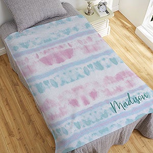 Pastel Tie Dye Personalized 50x60 Sweatshirt Blanket