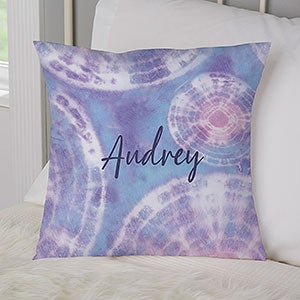 Pastel Tie Dye Personalized 14x14 Throw Pillow
