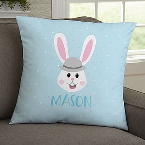 Build Your Own Bunny Personalized Easter 18x18 Velvet Throw Pillow