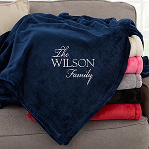 Elegant Family Personalized 50x60 Navy Fleece Blanket