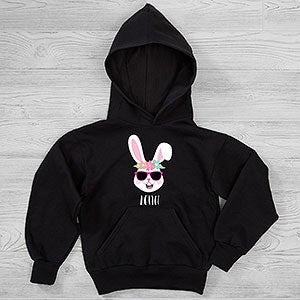 Build Your Own Girl Bunny Personalized Easter Hanes Kids Hooded Sweatshirt