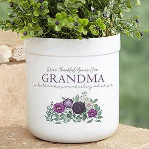 Floral Love For Grandma Personalized Outdoor Flower Pot - #30626