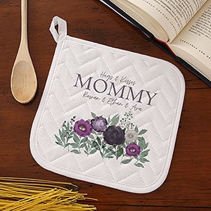 Floral Love For Mom Personalized Potholder