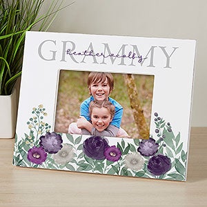 Floral Love Grandma Personalized 4x6 Tabletop Frame - Horizontal