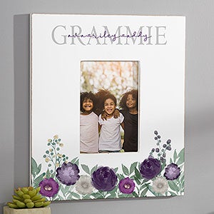Floral Love Grandma Personalized 5x7 Wall Frame - Vertical