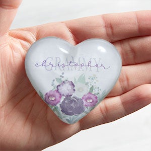 Floral Love For Grandma Personalized Mini Heart Keepsake