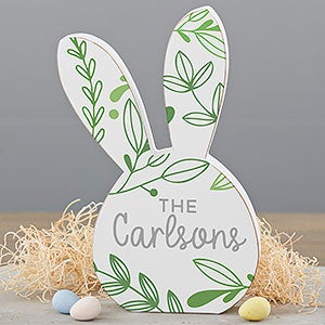 0 Greenery Personalized Wooden Bunny Shelf Decoration