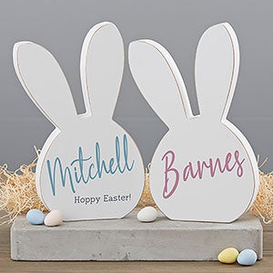 Family Modern List Personalized Wooden Bunny Decoration
