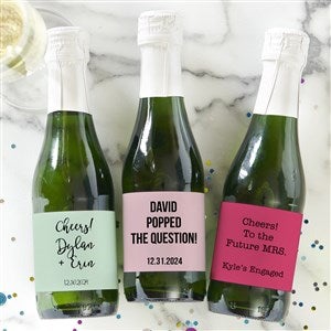 Wedding Expressions Personalized Mini Champagne Labels - 1 Set of 12