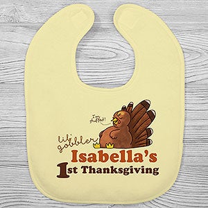 My First Thanksgiving Personalized Baby Bib