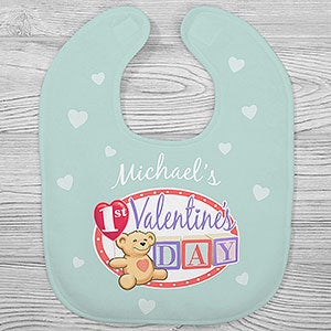 Teddy Bear Love Personalized Baby Bib