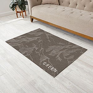 Mountains Home Pattern Personalized Area Rug 30x48