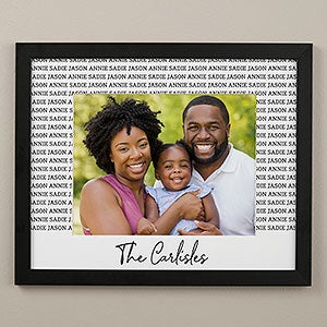 Family Names Personalized Horizontal Framed Print - 16x20