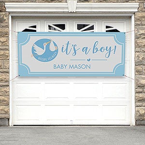 It?s A Boy Baby Announcement Personalized Banner - 30x72