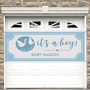 It?s A Boy Baby Announcement Personalized Banner - 45x108