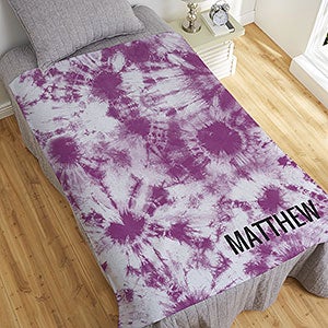 Bold Tie Dye Personalized 50x60 Sweatshirt Blanket