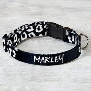 Leopard Personalized Dog Collar - Large - X-Large