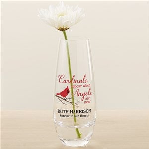 Cardinal Memorial Personalized Printed Bud Vase