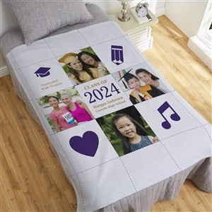 Graduation Patchwork Personalized Photo 50x60 Sweatshirt Blanket