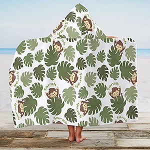 Jolly Jungle Monkey Personalized Kids Beach & Pool Towel